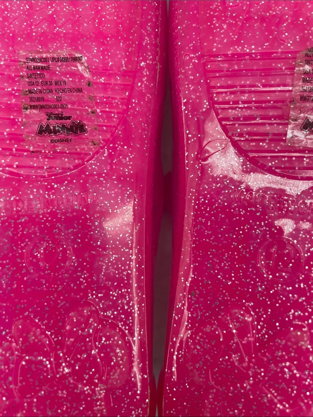 NEW! Disney Sparkling Pink Minnie & Daisy Jelly Sandals. Toddler Girl’s 12.